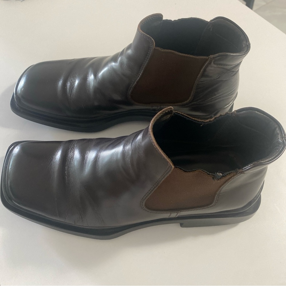 Prada Men Brown Chelsea Leather Ankle Boots Size 7.5  Retail $1190 - Picture 2 of 16